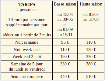 le tarif